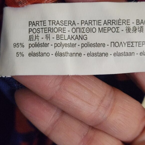 Zara Trafaluc Multi Color Velvet Burnout Top Size S - Picture 5 of 5